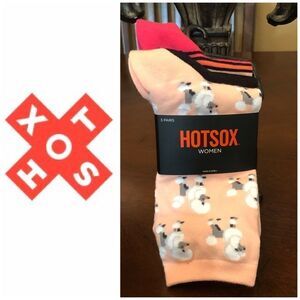 HOTSOX - NWT - L Sz 9-11 Pack of 3 Assorted Dog Socks. Whimsical and Colorful 🐩